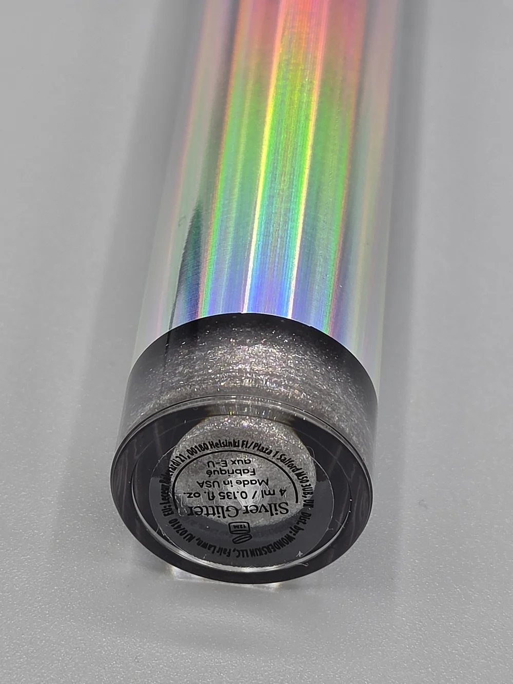 Silver Glitter Lip Gloss Holographic Tube Shine Lip Gloss